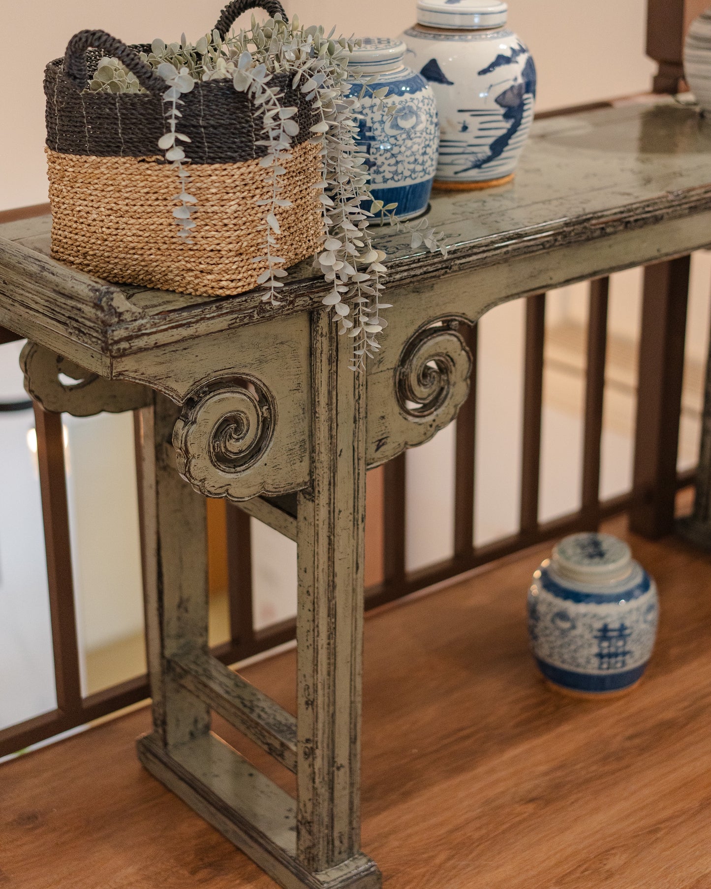 Ash Gray Handcarved Alter Table - New