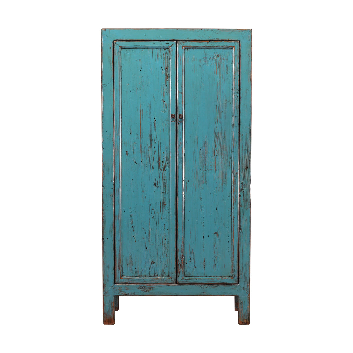 Tall sales blue cabinet