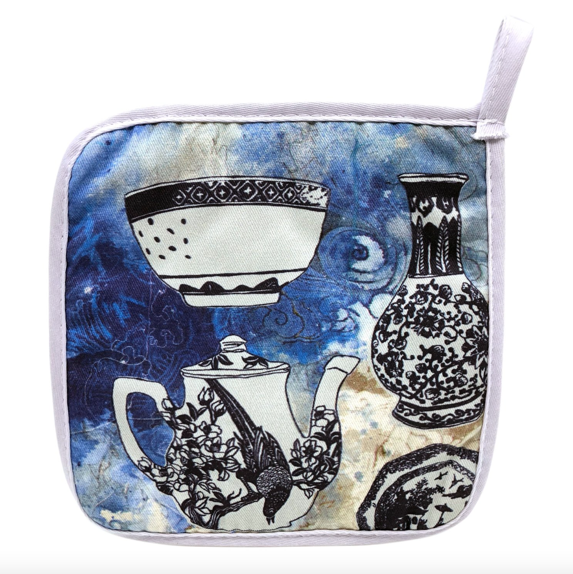 China Blue Potholder by Deborah McKellar