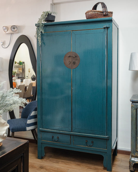 Emerald Green 2 Door Tall Cabinet - New
