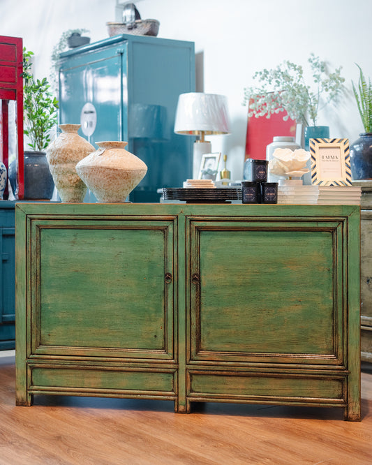Lime Green 2 Door Cabinet - New