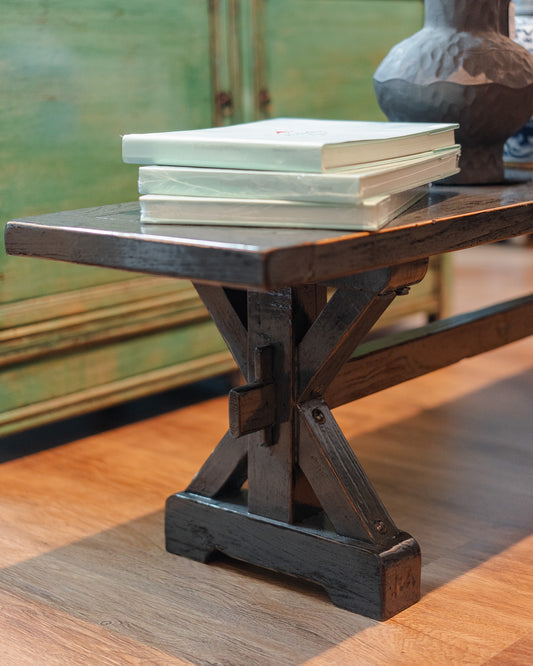 Cool Grey Crossed Bench - New