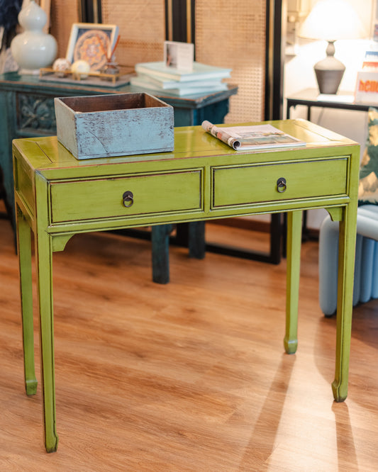 Olive Green Wide Console - New
