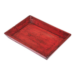 Vintage Red Shandong Small Tray