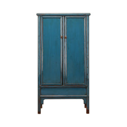 Antique Blue Shandong Cabinet with 2 Doors