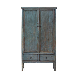 Antique Blue Gansu Tall Cabinet