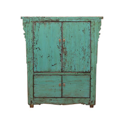 Antique Blue Winged Shanxi Cabinet