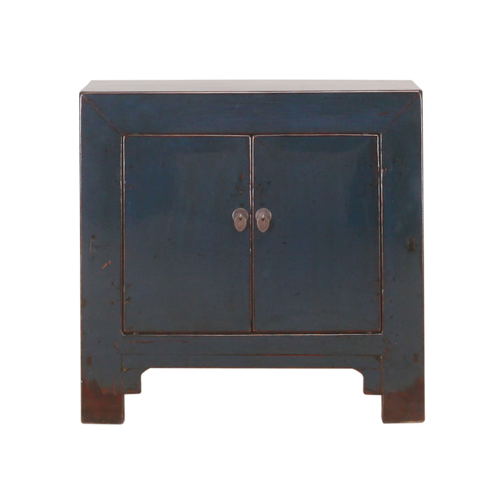 Antique Dark Blue Square Cabinet with 2 Doors