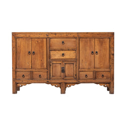 Antique Natural Shanxi Sideboard with 6 Doors & 6 Drawers