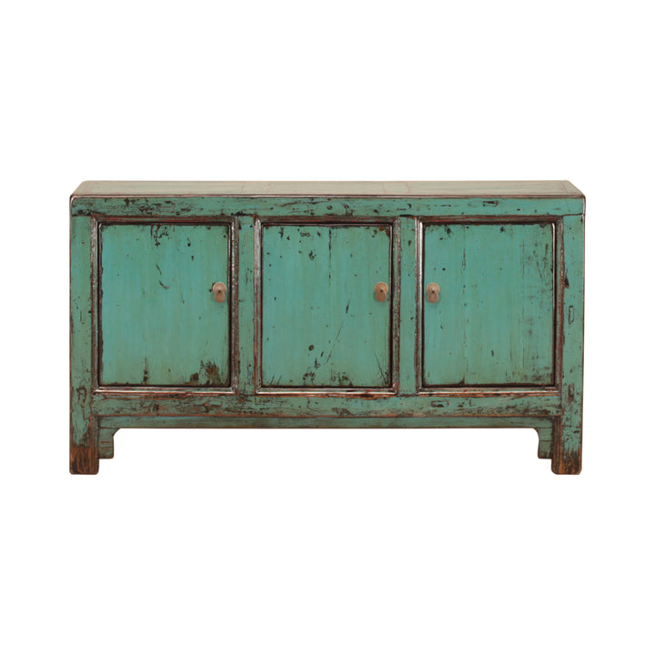 Antique Green Shanxi Sideboard With 3 Doors