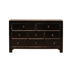 Black Shandong Cabinet with 8 Drawers