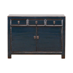 New Blue Black Shandong Cabinet with 2 Doors & 3 Drawers