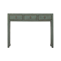 New Green Grey Console with 3 Drawers