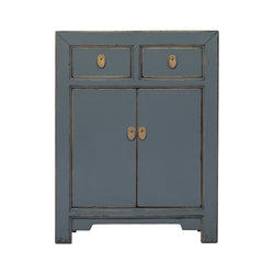 New Grey Side Cabinet with 2 Drawers & 2 Doors