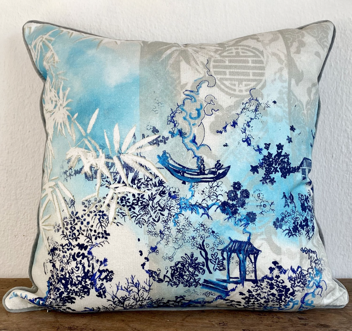 Bamboo in the Clouds Cushion Cover by Deborah McKellar