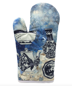 China Blue Oven Glove by Deborah McKellar