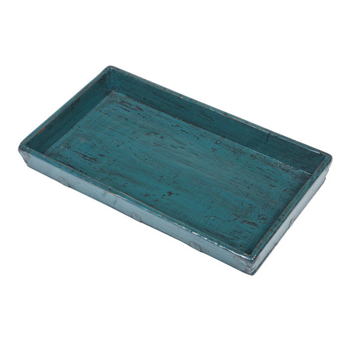 Vintage Blue Shandong Large Tray